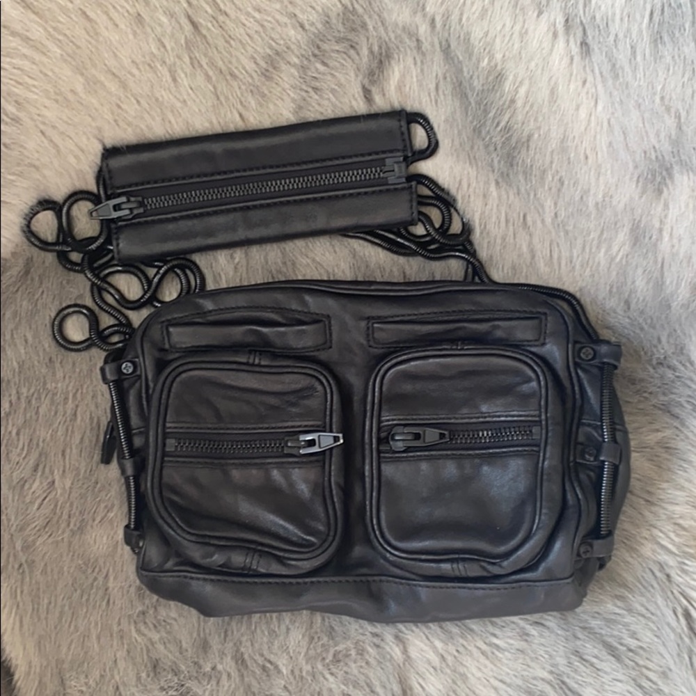 Alexander Wang Black Leather Brenda Shoulder Bag